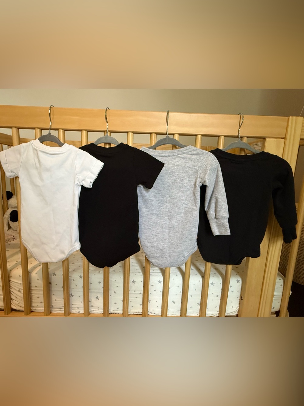 EUC Little Bipsy Core Basics Bodysuit Bundle:  Size 6-9M (Black, White & Grey) - Picture 3 of 7